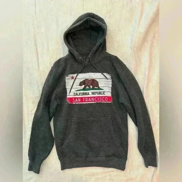 San Francisco California Republic Hoodie Grey Unisex size M - Picture 4 of 4